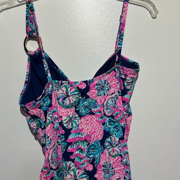 Lilly Pulitzer Women's Multicolor Leola Oyster Bay One Piece Swimsuit Size 12 - Picture 6 of 12
